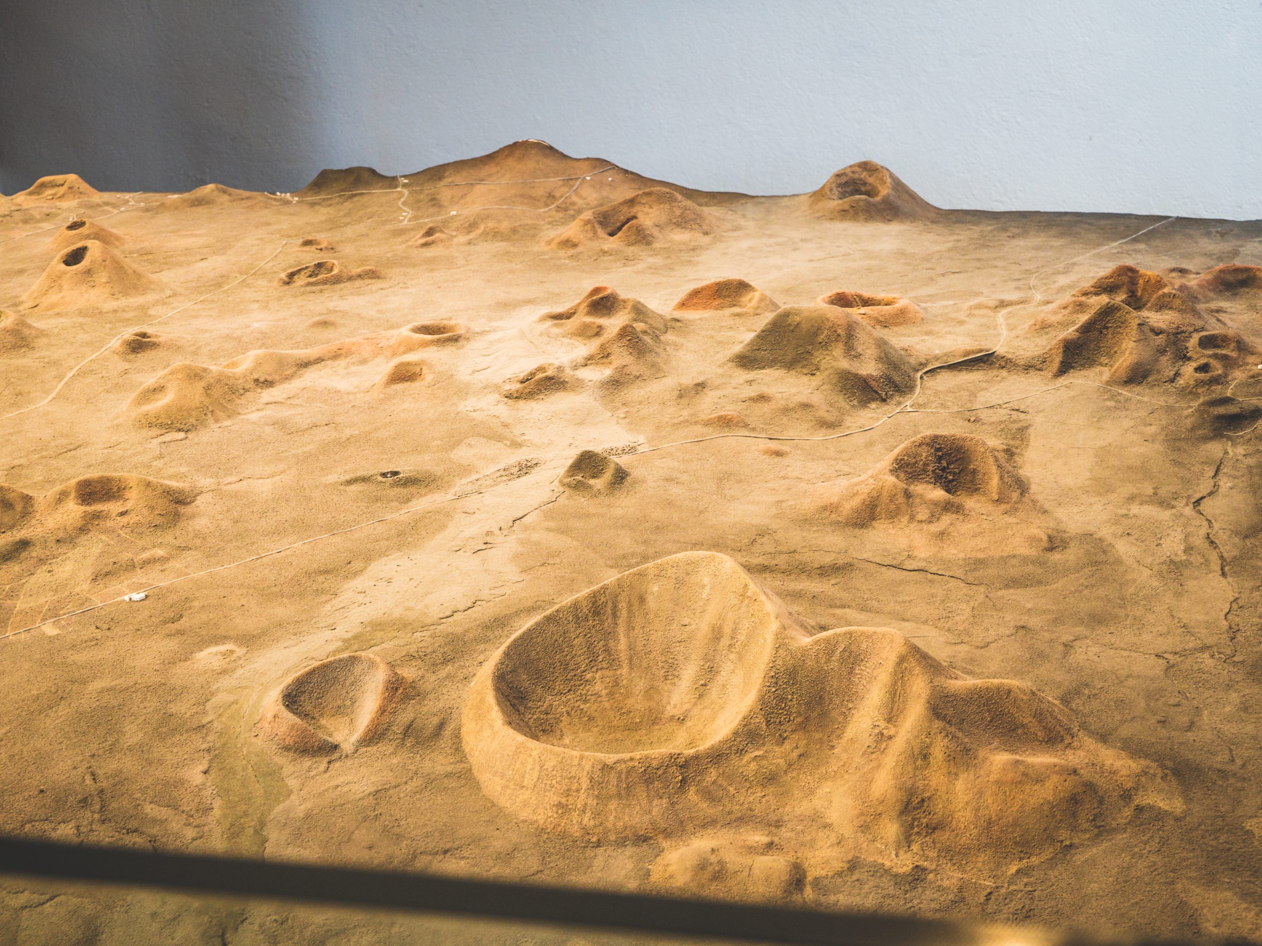 Maquette d'une zone volcanique au centro de visitantes.