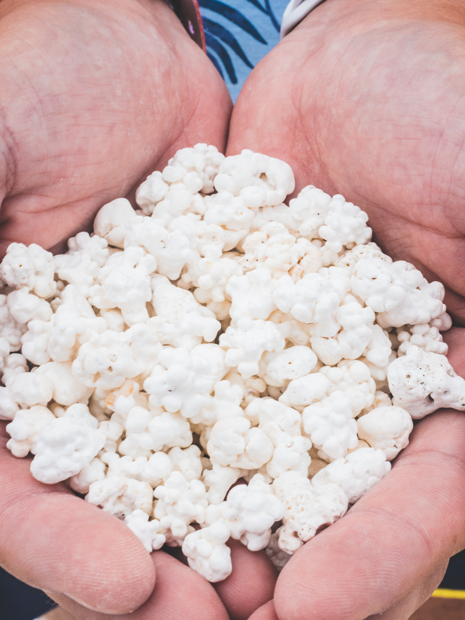 sable en forme de popcorn