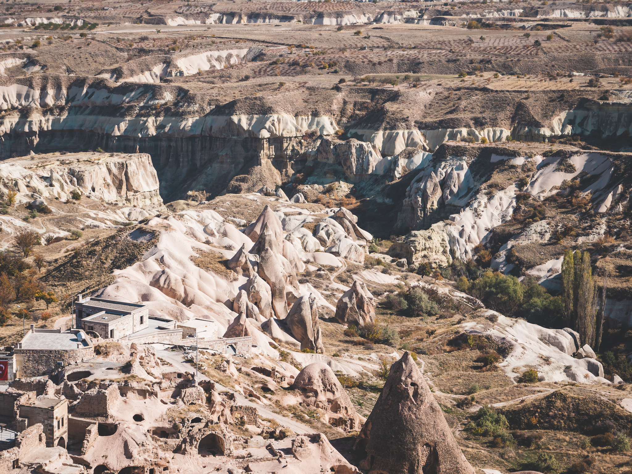 vue depuis le chateau d'Uchisar pour visiter la cappadoce
