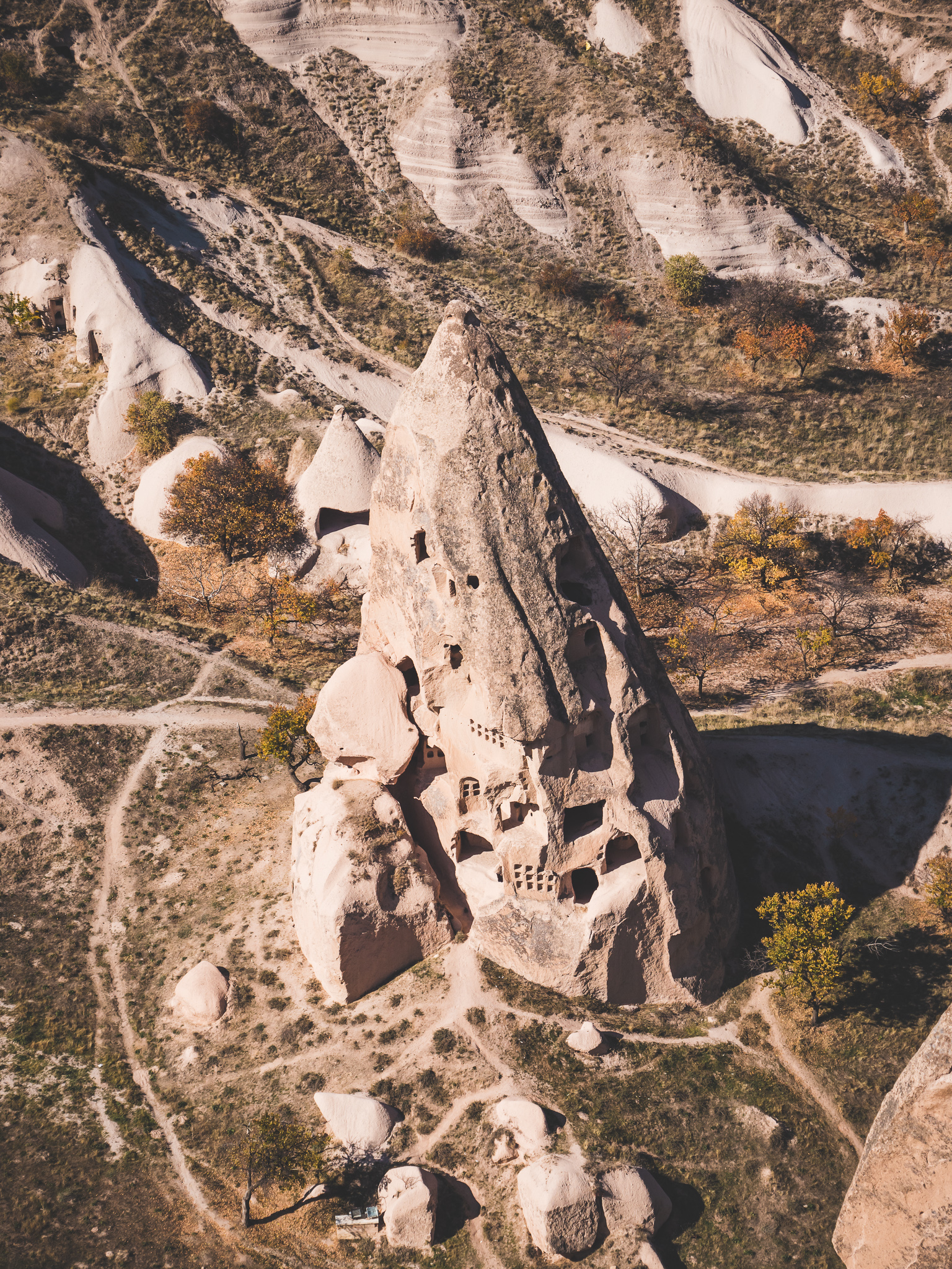 vue depuis le chateau d'Uchisar pour visiter la cappadoce