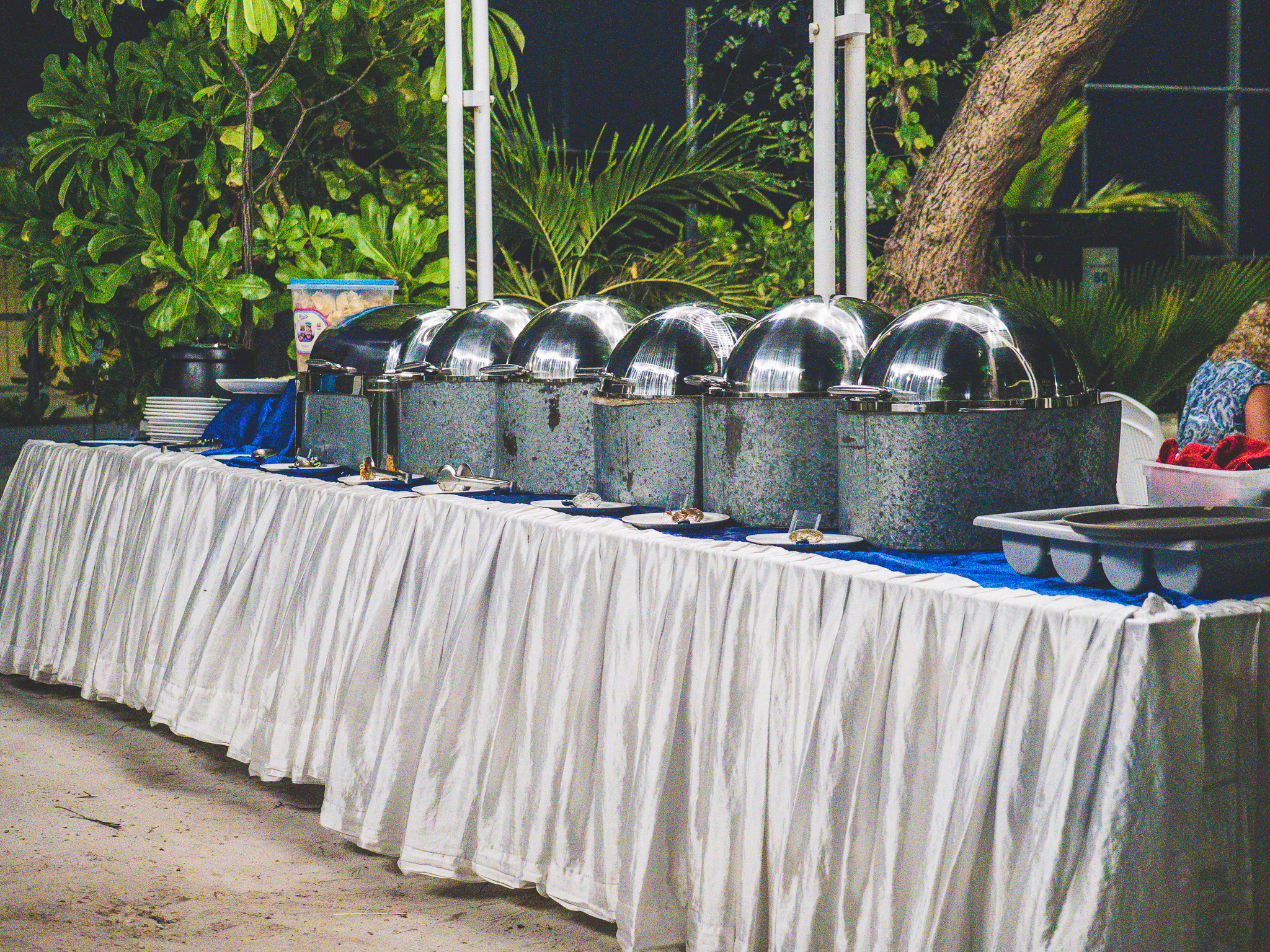 Buffet de l'hôtel sur Maafushi.